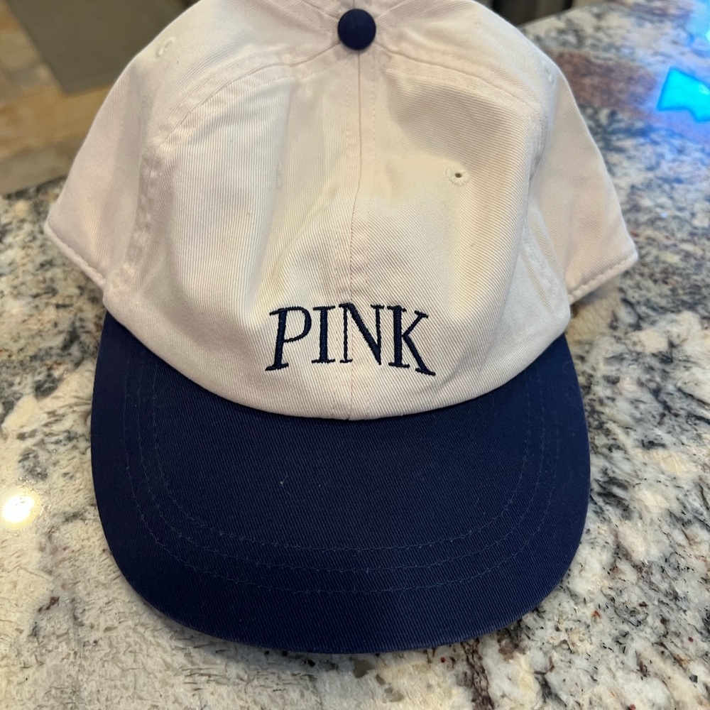 PINK Victoria's Secret Navy and Cream Cap